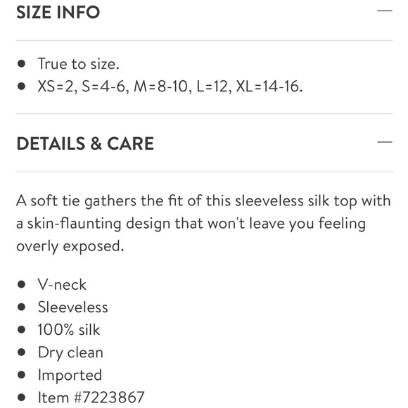 NWT Favorite Daughter The Gwen Top Tie Front Sleeveless Silk Blouse - Picture 10 of 16